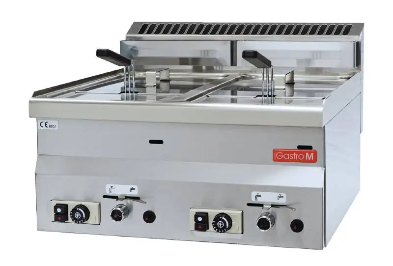 Friteuse Gas - 2x8 Liter - 13,6kW - 600x600x(H)280mm Bestseller