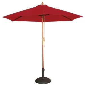 Parasol Rond met Katrolmechanisme - Kleur Rood - 2,5 meter Ø Bestseller