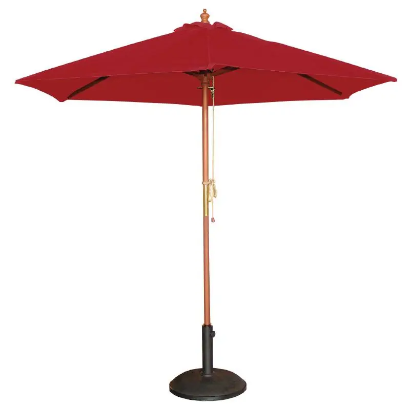 Parasol Rond met Katrolmechanisme - Kleur Rood - 2,5 meter Ø Bestseller