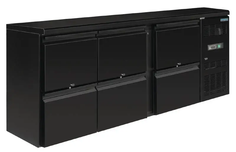 Blinde Barkoelkast 6 laden - 536 Liter - 2002x513x(H)860mm Favoriet