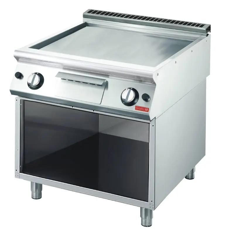 Dagaanbieding Bakplaat - RVS - Gas - Glad - Met Onderstel - 80x70x(h)85cm - 11,4kW