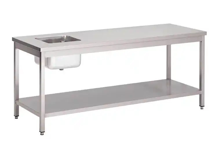 Werktafel met onderstel en spoelbak 1600x700(H)x850mm Shop Nu