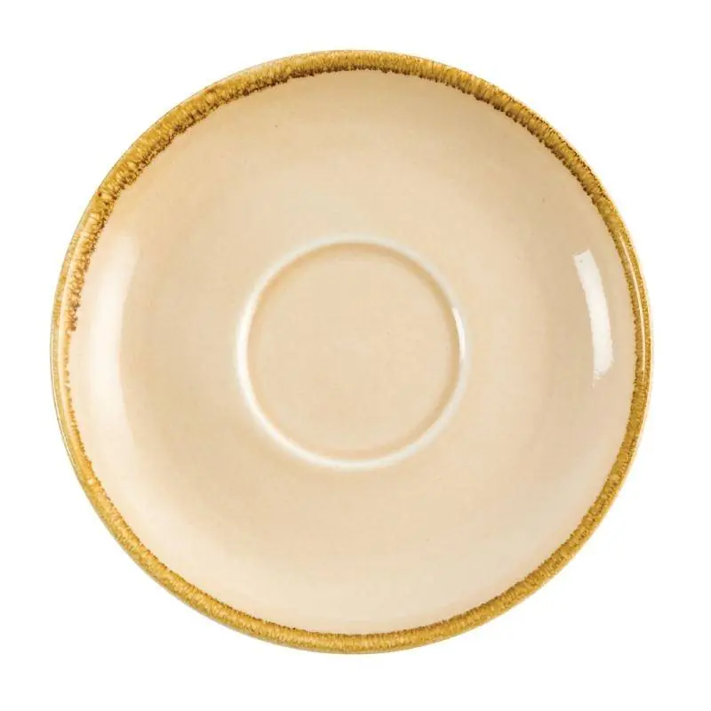 Cappuccino Schoteltje "Kiln" - Zandsteen Porselein - Ø160mm - Per 6 Stuks Seizoensaanbieding