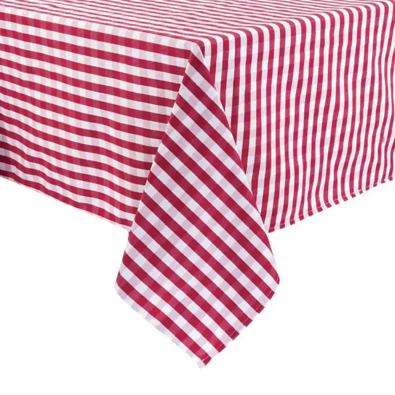 Tafelkleed Gingham - Rood-Wit - 100% polyester - Beschikbaar in 3 Maten Finale Uitverkoop