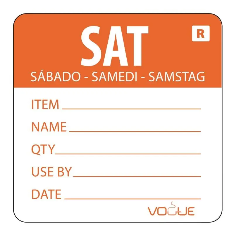 Laatste Kans Kleurcode-Sticker Zaterdag - Oranje - per 500