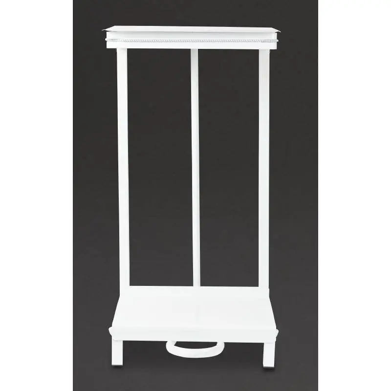 Uitverkoop Vuilniszakhouder + Pedaalbed - Wit Staal - 430x330x880(h)mm