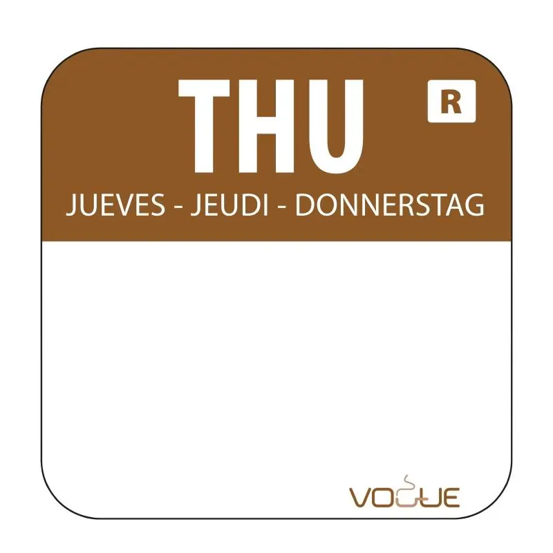 Kleurcode-Stickers Donderdag - Bruin - per 1000 Goedkoop