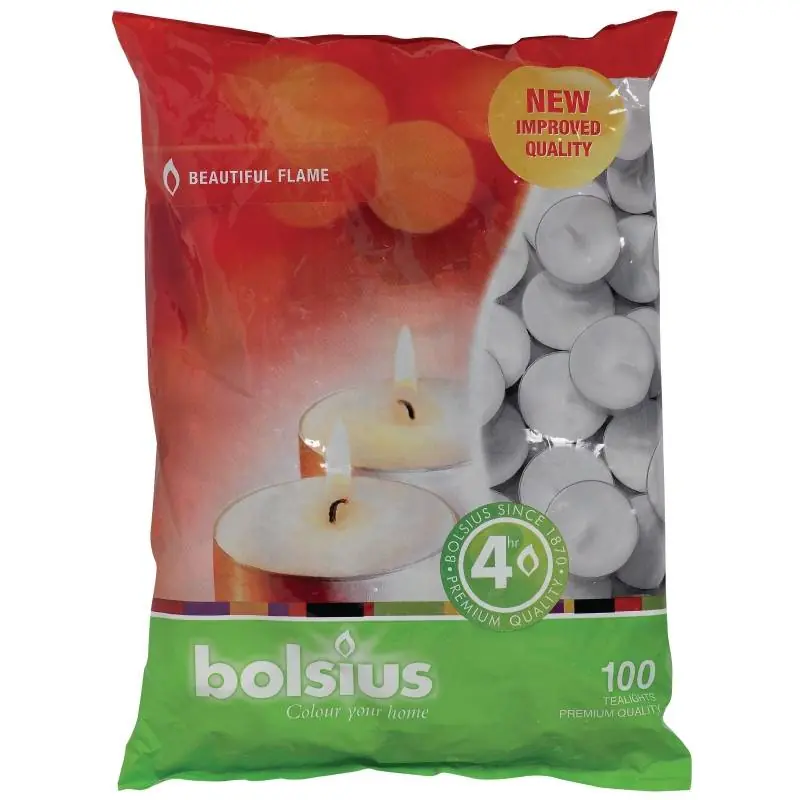 Finale Uitverkoop Bolsius Theelichtjes - Zak van 100 Stuks