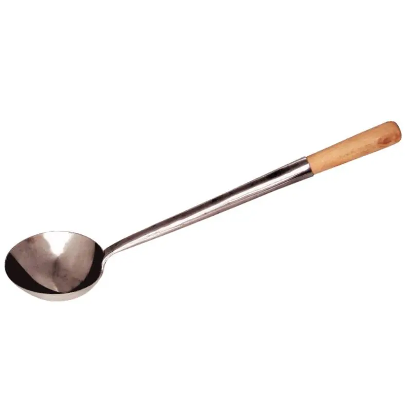 Lepel RVS - Houten Handvat - 110mm Direct Verzonden
