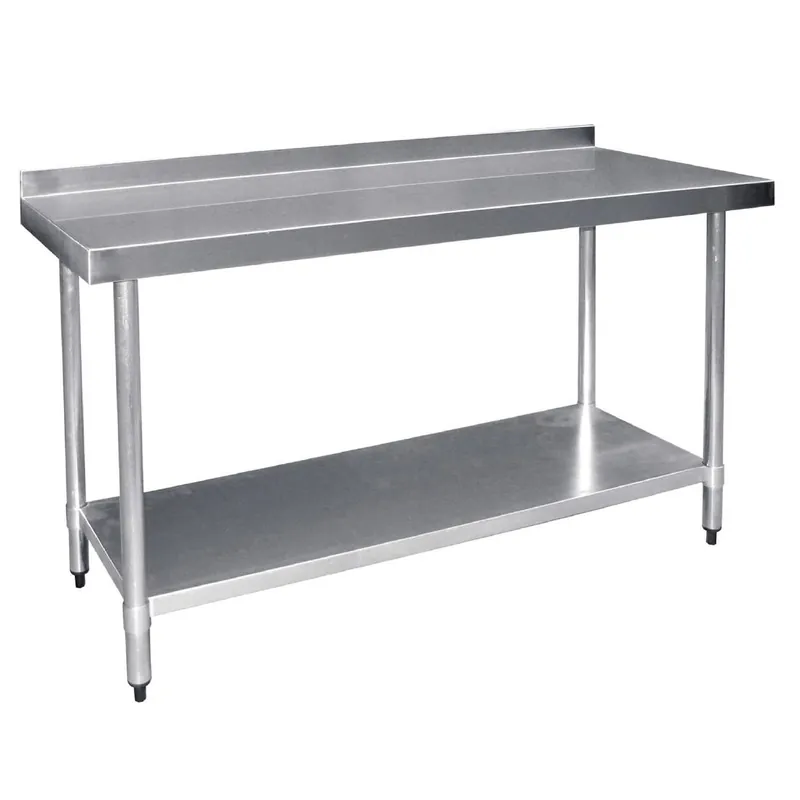 Meest Verkocht Werktafel RVS 600(b)x600(d)x960(h)mm INOX BUDGET + Bodemschap + Spatrand