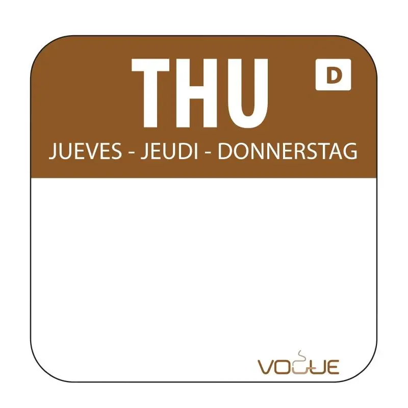 Finale Uitverkoop Oplosbare voedselstickers - Donderdag - Rol 1000