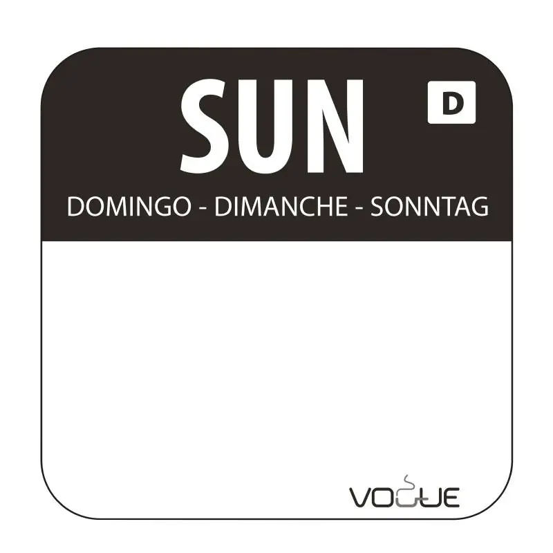 Gereduceerde Prijs Oplosbare voedselstickers - Zondag - Rol 1000
