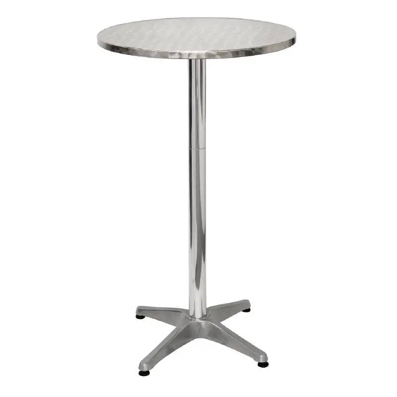 Horeca Statafel - Aluminium Frame - RVS Bovenblad - 105(H)x60(Ø)cm Actieprijs
