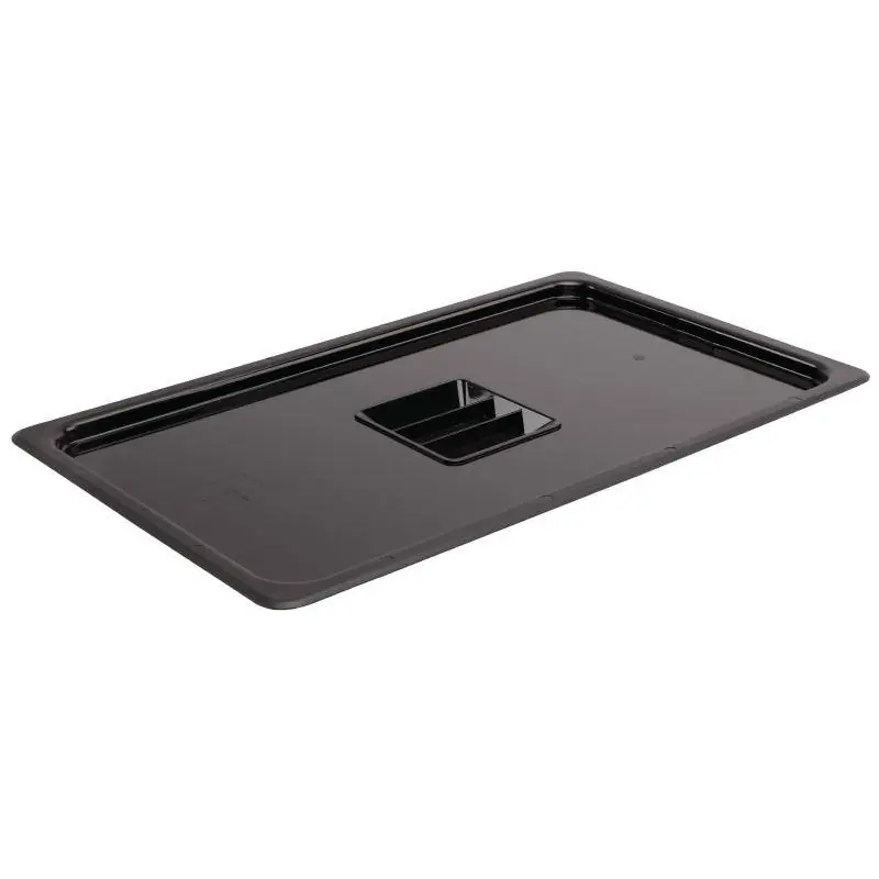 Veilige Betaling Deksel Zwart Polycarbonaat - GN 1/1