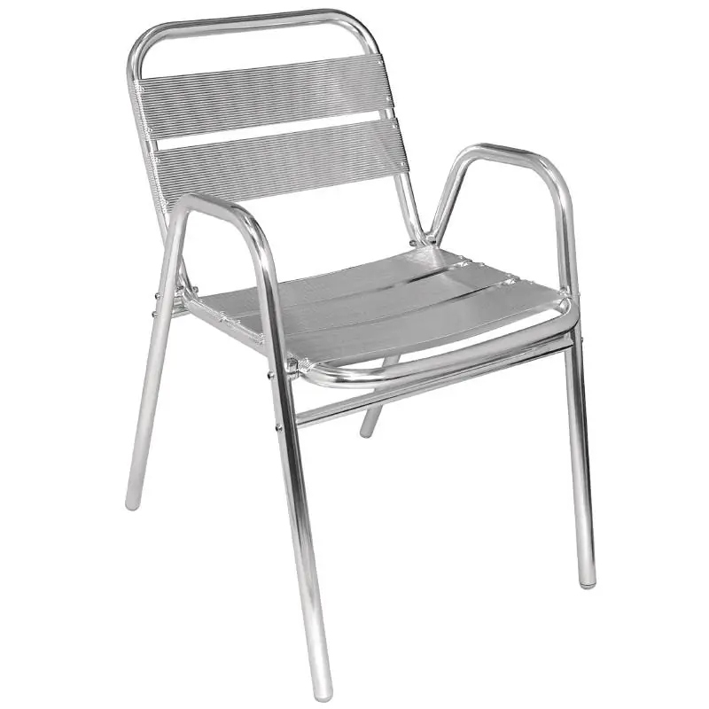 Stapelbare stoel - aluminium - 4 Stuks Op = Op