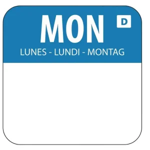 Populair Oplosbare voedselstickers - Maandag - Rol 1000