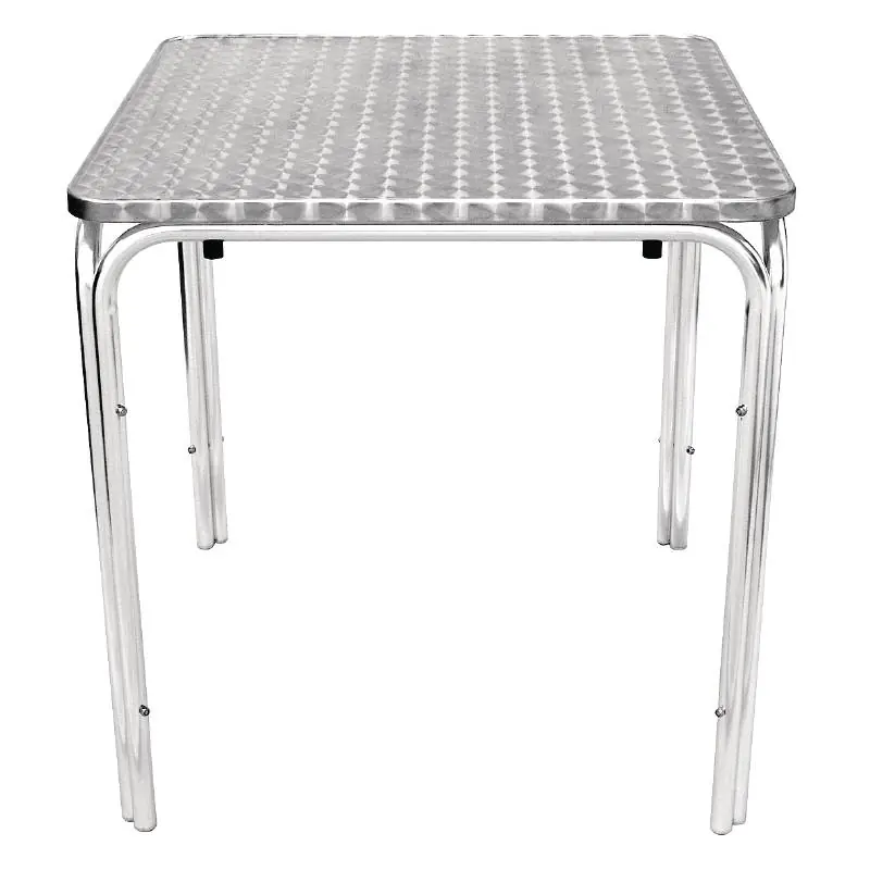 Aanbieding Stapelbare tafel - RVS blad - 70x70x(h)72cm