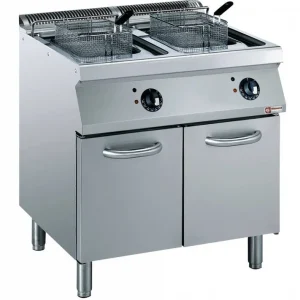 Laatste Kans Elektriche Friteuse - 2 x 15L - 400V - 20kW -Elementen op Kast - 800x700x(h)850/920mm
