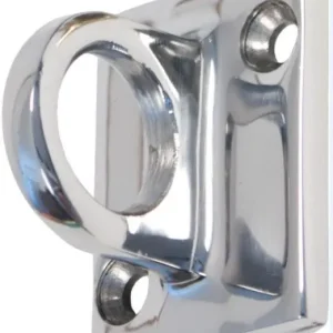Merkproduct Chrome muurhaak voor afzetkoord - 37x49mm