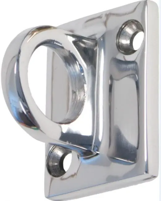 Merkproduct Chrome muurhaak voor afzetkoord - 37x49mm