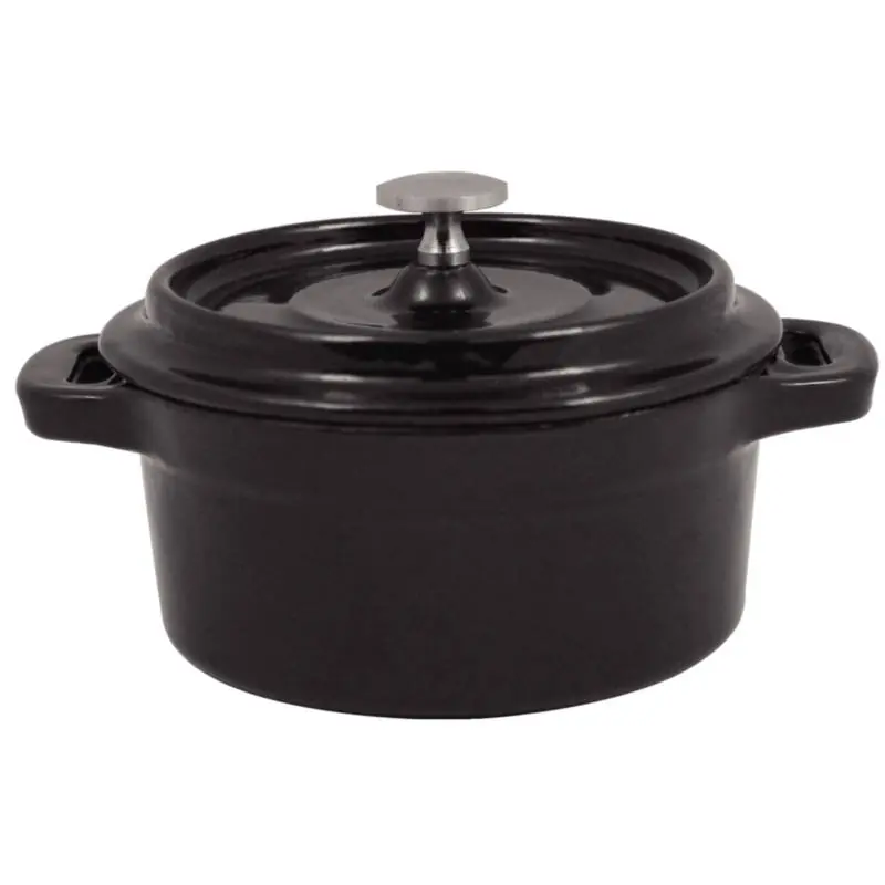Braadpan Signature Zwart - Le Creuset Look-a-Like - Rond 130x84x45(h)mm Voordeelprijs