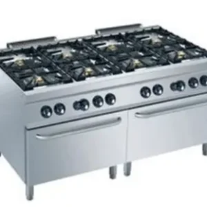 Gasfornuis - 8 Branders - 6 en 10kW - 2 Gas Ovens - 1600x900x(h)850/920mm Dagaanbieding