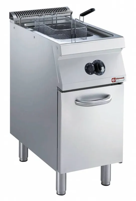 Flitsaanbieding Gasfriteuse - 15 Liter - Buitenkant Branders - op Kast - 400x700x(h)850/920mm
