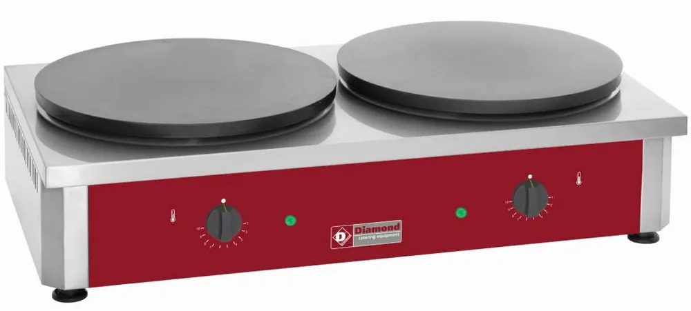 Tijdelijk Beschikbaar Dubbele Crepes Machine - 7,2 kW - 120 crepes p/u - 40 cm diameter