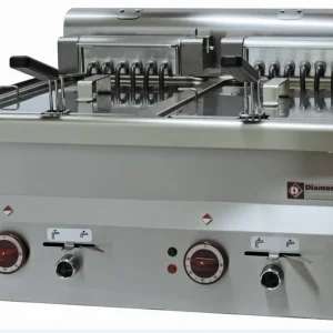 Elektrische friteuse, 2 kuipen 10 liter -Top- - 600x600x(h)280/400mm Voordeelprijs