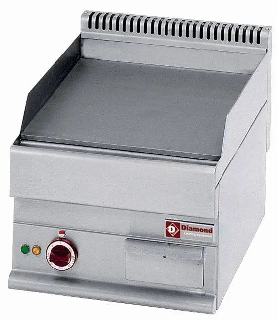 Elektrische braadplaat met vlakke plaat -Top- - 400x650x(h)280/380mm Favoriet