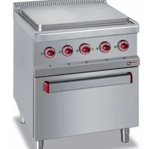 Snelle Levering Fornuis met elektrische kookplaat, module 1/1, op oven GN 2/1 - 700x700x(h)850/920mm