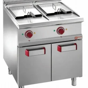 Weekendaanbieding Elektrische friteuse 2 kuipen 13 liter op kast - 700x700x(h)850/920mm