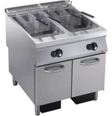 Must-Have Gasfriteuse - 2 x 23 Liter - Buitenkant Branders - op Kast - 800x900x(h)850/920mm