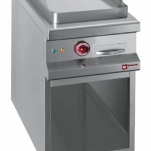 Direct Verzonden Elektrische vlakke bakplaat module 1/2, op open kast - 400x900x(h)850/920mm