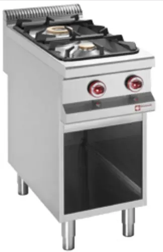 Speciale Aanbieding Gasfornuis met 2 branders, open kast - 400x900x(h)850/920mm