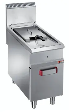 Gasfriteuse 1 kuip van 18 liter (18 kW) op gesloten kast - 400x900x(h)850/1180mm Snelle Levering