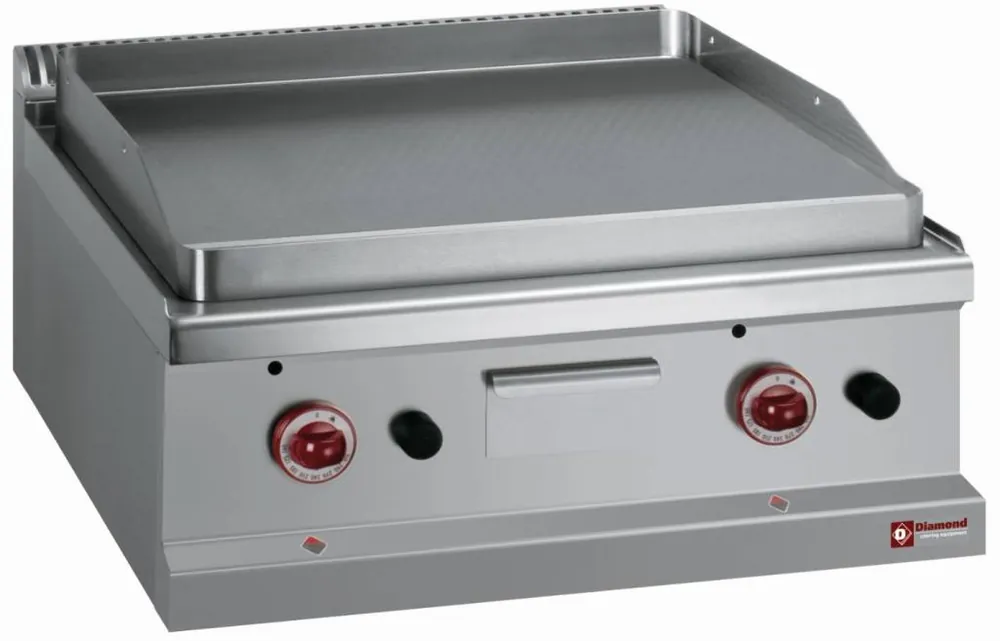 Beste Prijs Braadplaat op gas met vlakke plaat , module 1/1 -Top- - 700x700x(h)250/320mm