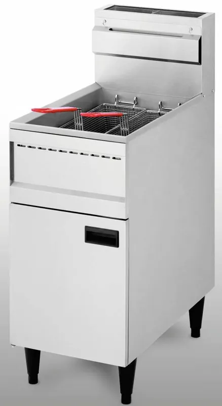 Hete Deal Friteuse - Gas - 23 Ltr - 21 kW - Met Onderstel - 40x74x(h)87/114cm