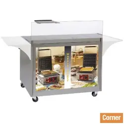 Direct Beschikbaar Mobiel Display / Werk Meubel Wafels of Crepes - 1000x600x(h)825mm