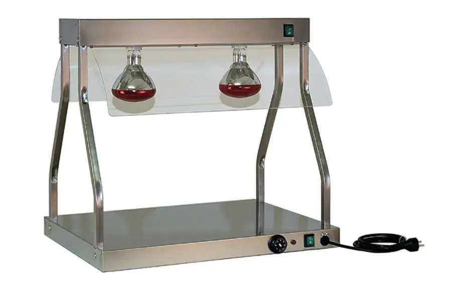 Direct Beschikbaar Trancheerplaat - 2 x 250W Lamp - 700 mm - 1,1 kW - 2 x 1/1GN