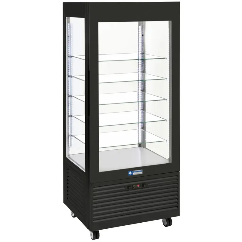 Koopje Vriesvitrine Staand 480 Liter Zwart - 5 niveau's - 800x630x(h)1850mm