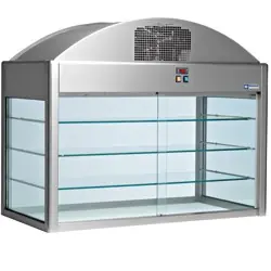 Neutrale Vitrine - Met Bodem - 2160x730x(h)1150 mm - 0,1 kW Betrouwbaar