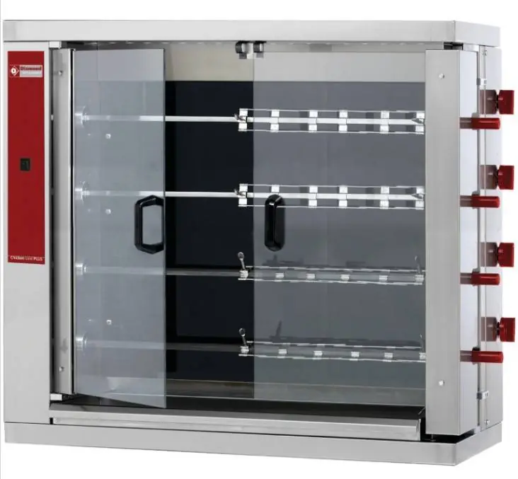 Kippengrill Vitroceramisch- 4 Spitten - 1098x480x1000(h)mm - 19,2kW Finale Uitverkoop