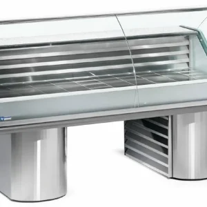 Populair Vitrine Toonbank Vis - Werkblad Graniet - Gekoeld 0 / +2 ºC - 1500x1195x(h)1175mm