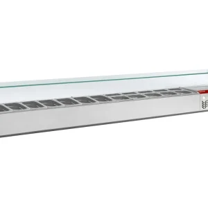 Opzetkoelvitrine 12x1/4 + 1x1/9GN - 2560x384x(h)401mm Express Levering