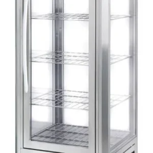 Panoramische vitrine, 5 roosters, 360 LT, RVS - 600x630x(h)1850mm Rechtstreeks Van De Fabrikant