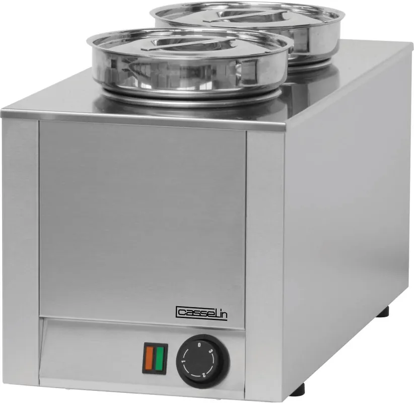 Uitverkoop Hot Pot - Dubbel Bain Marie - RVS - 4,5 Liter - 300x600x(H)350mm
