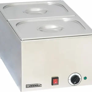 Bain Marie 2 x GN 1/2 - 150mm diep - 1200W - 338x540x(H)248mm Laatste Versie