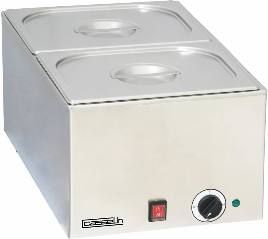 Bain Marie 2 x GN 1/2 - 150mm diep - 1200W - 338x540x(H)248mm Laatste Versie