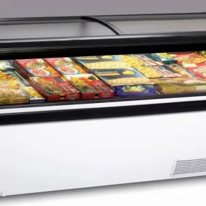 Vrieskist met Glazen Schuifdeksel - -15° tot -23° - 200x94x(h)88cm - Verlichting Speciale Aanbieding